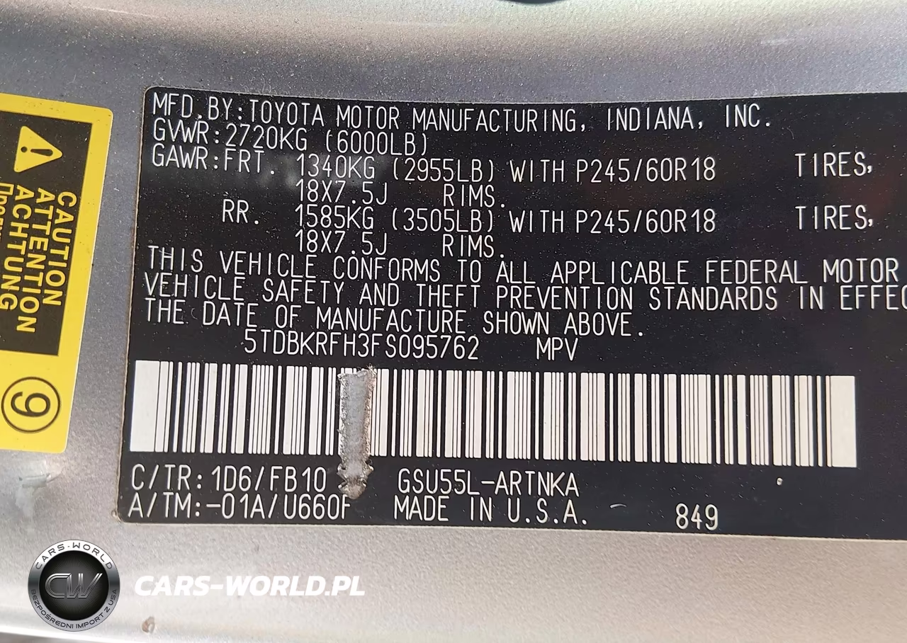 2015 Toyota Highlander Le V6 VIN:5TDBKRFH3FS095762 - 9