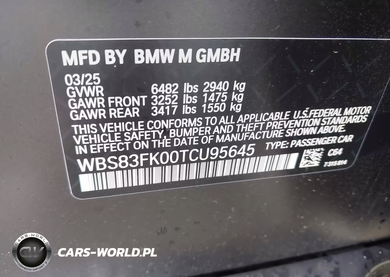 2026 BMW M5 VIN:WBS83FK00TCU95645 - 9