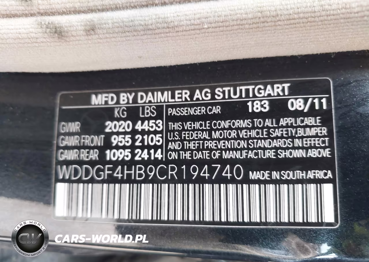 2012 Mercedes-Benz C 250 Sport VIN:WDDGF4HB9CR194740 - 9