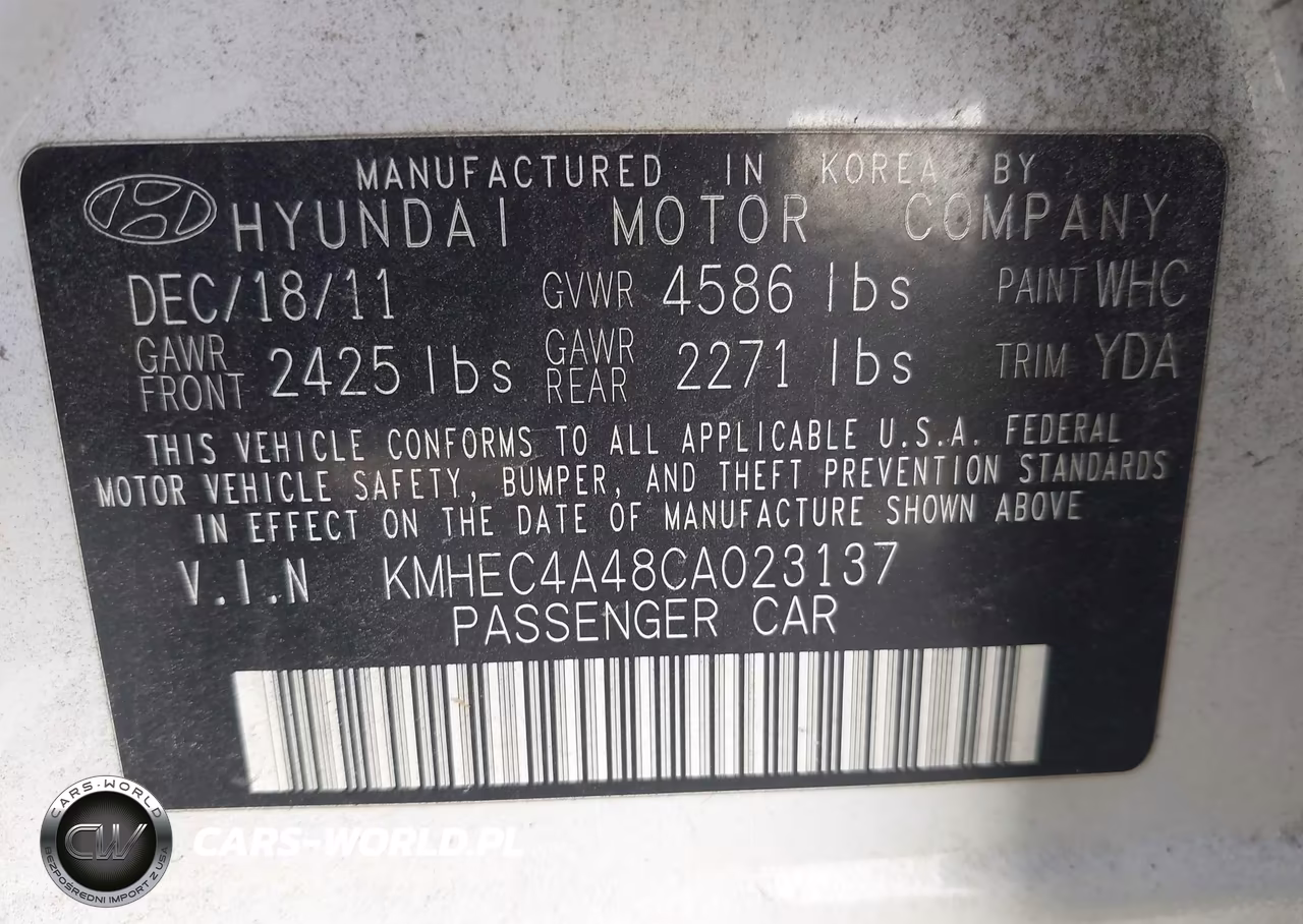 2012 Hyundai Sonata Hybrid VIN:KMHEC4A48CA023137 - 9