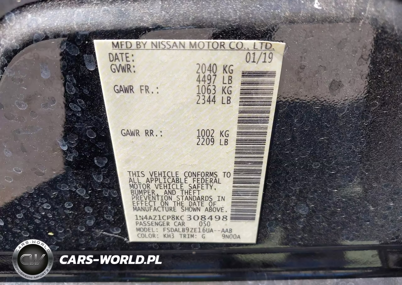 2019 Nissan Leaf S VIN:1N4AZ1CP8KC308498 - 9