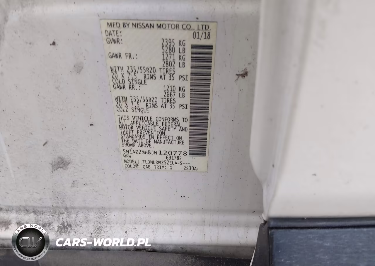 2018 Nissan Murano Sl VIN:5N1AZ2MH8JN120778 - 9