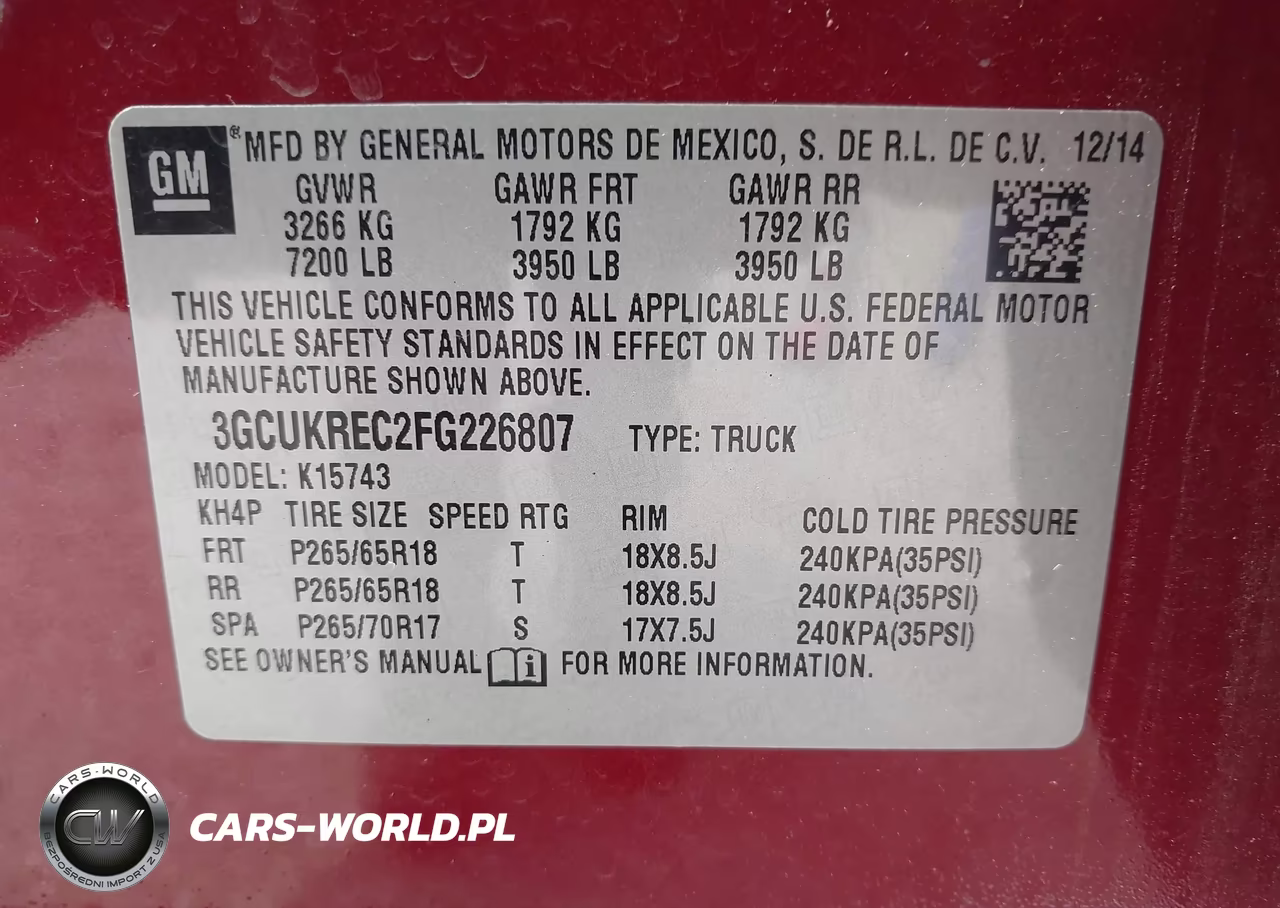 2015 Chevrolet Silverado 1500 Lt VIN:3GCUKREC2FG226807 - 9