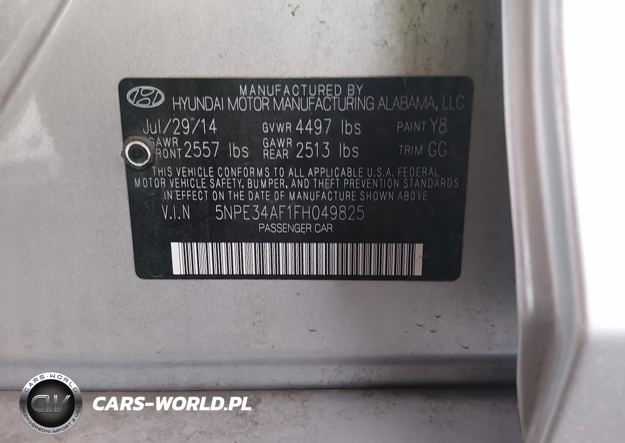 2015 Hyundai Sonata Sport VIN:5NPE34AF1FH049825 - 9