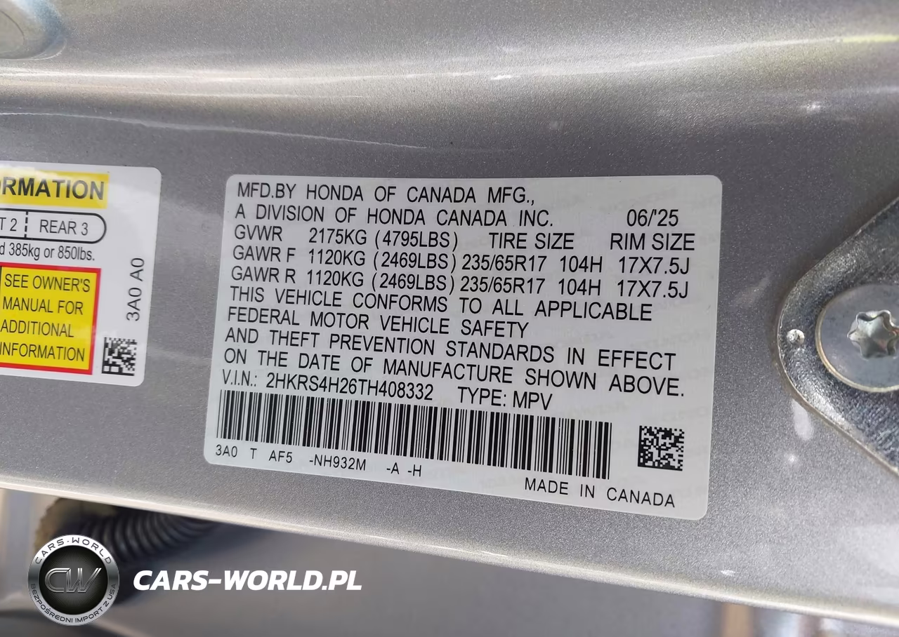 2026 Honda Cr-V Lx Awd VIN:2HKRS4H26TH408332 - 9