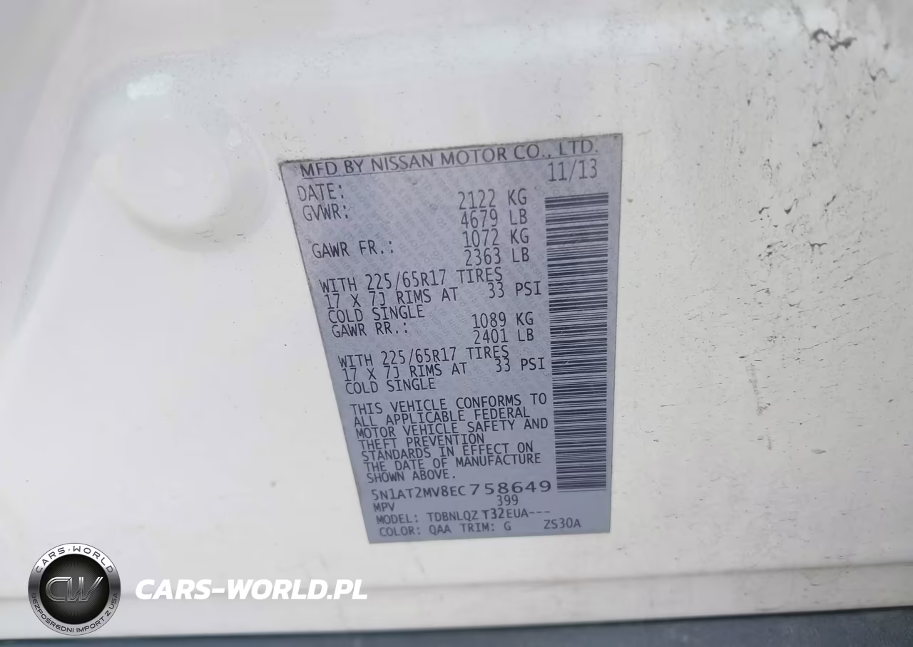 2014 Nissan Rogue Sv VIN:5N1AT2MV8EC758649 - 9