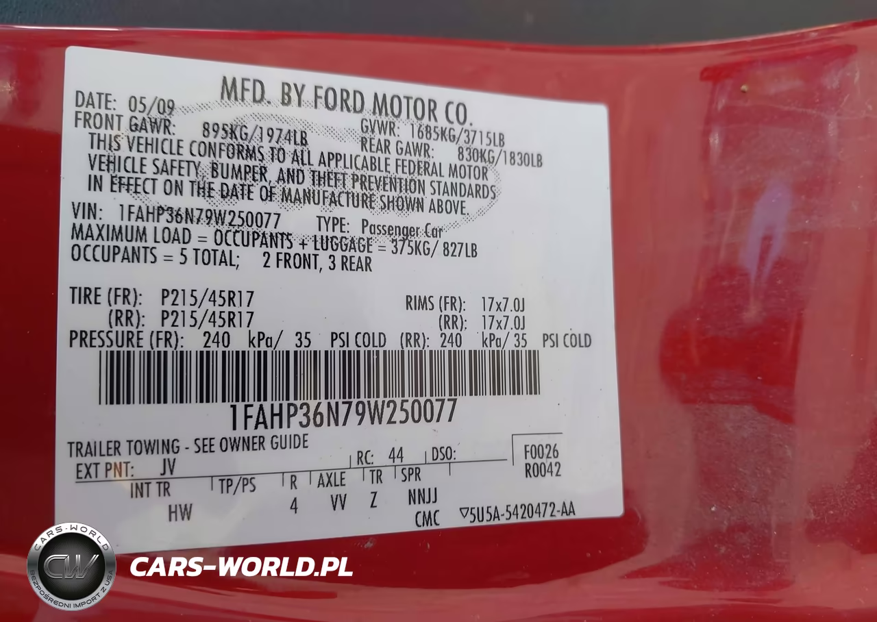 2009 Ford Focus Ses VIN:1FAHP36N79W250077 - 9