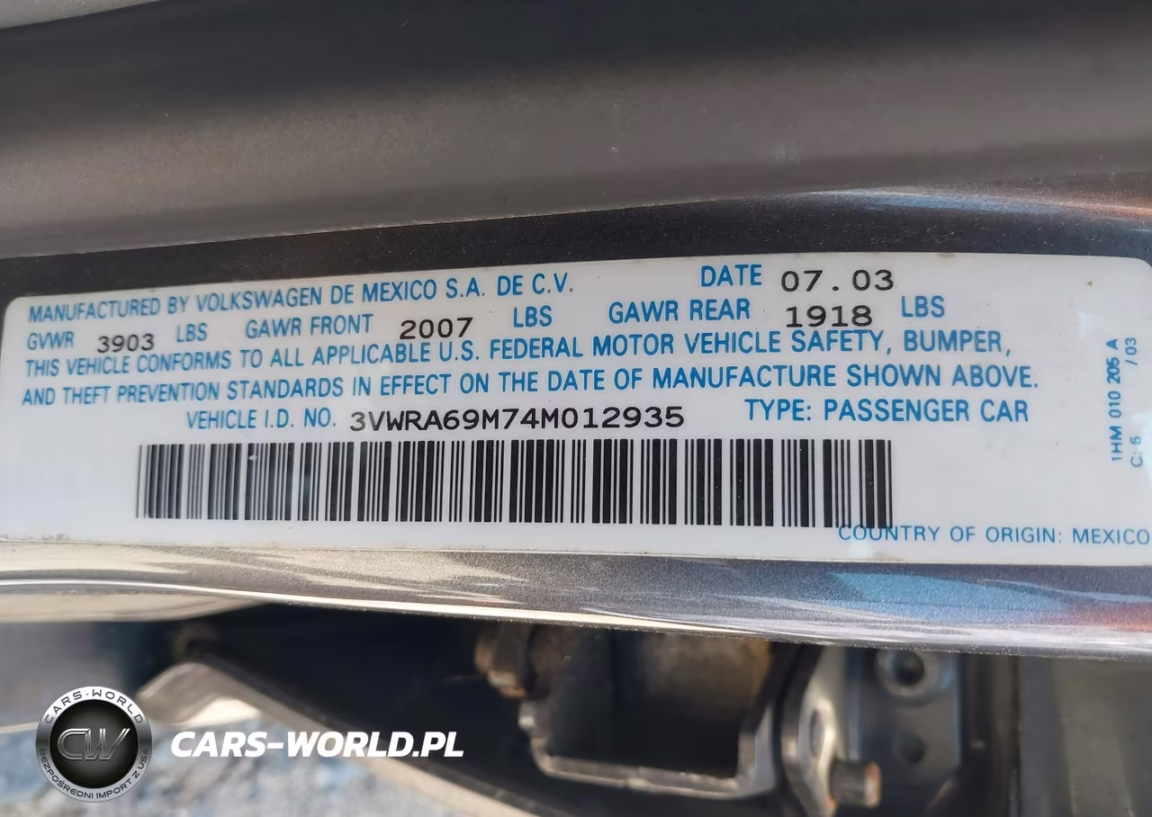 2004 Volkswagen Jetta Gl VIN:3VWRA69M74M012935 - 9