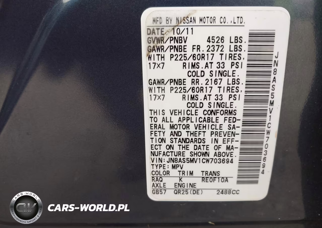 2012 Nissan Rogue Sv VIN:JN8AS5MV1CW703694 - 9