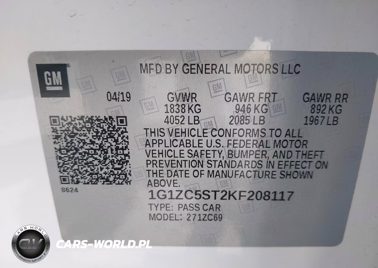 2019 Chevrolet Malibu 1Fl VIN:1G1ZC5ST2KF208117 - 9