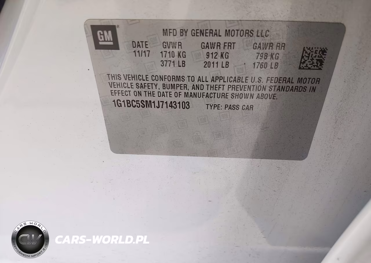 2018 Chevrolet Cruze Ls Auto VIN:1G1BC5SM1J7143103 - 9