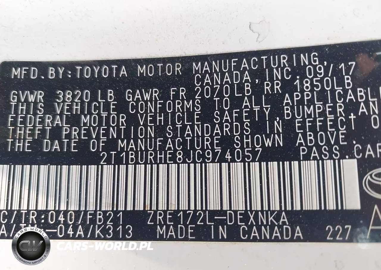 2018 Toyota Corolla Le VIN:2T1BURHE8JC974057 - 9