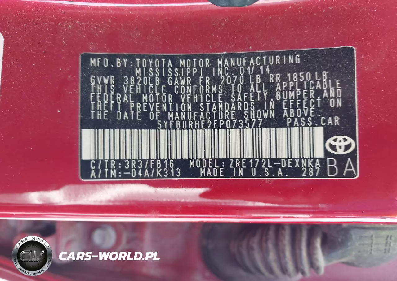 2014 Toyota Corolla Le VIN:5YFBURHE2EP073577 - 9