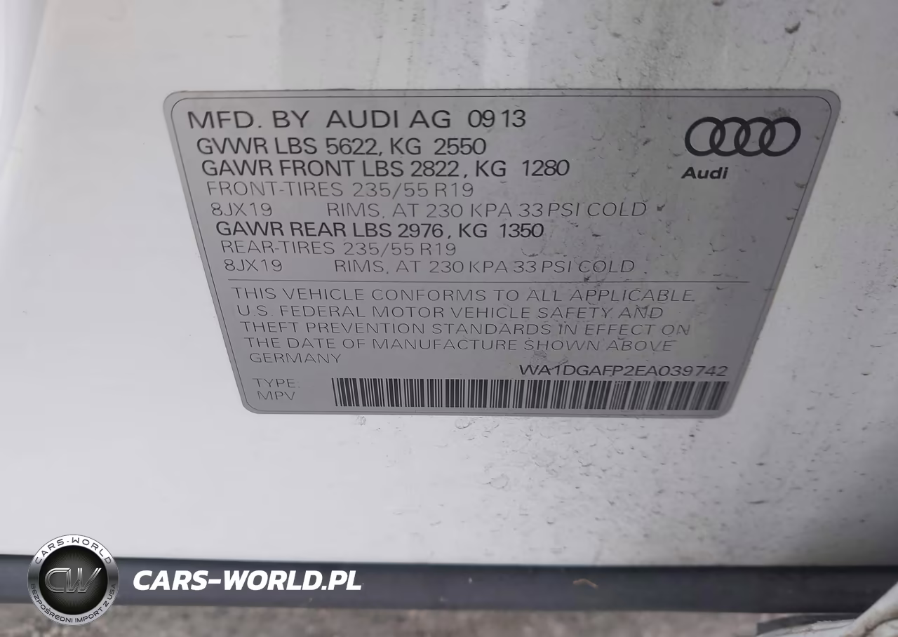 2014 Audi Q5 3.0T Premium Plus VIN:WA1DGAFP2EA039742 - 9