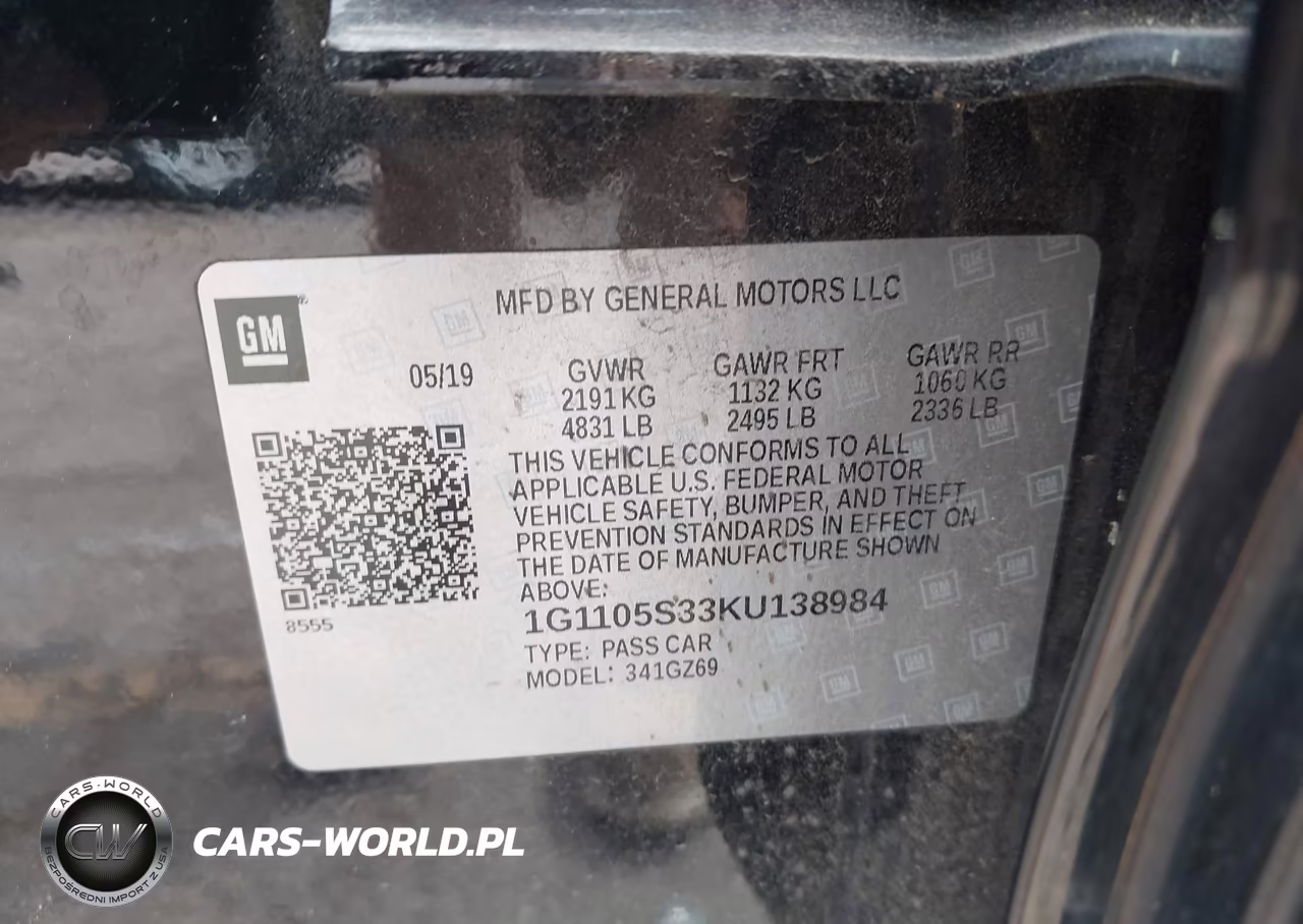 2019 Chevrolet Impala Premier VIN:1G1105S33KU138984 - 9