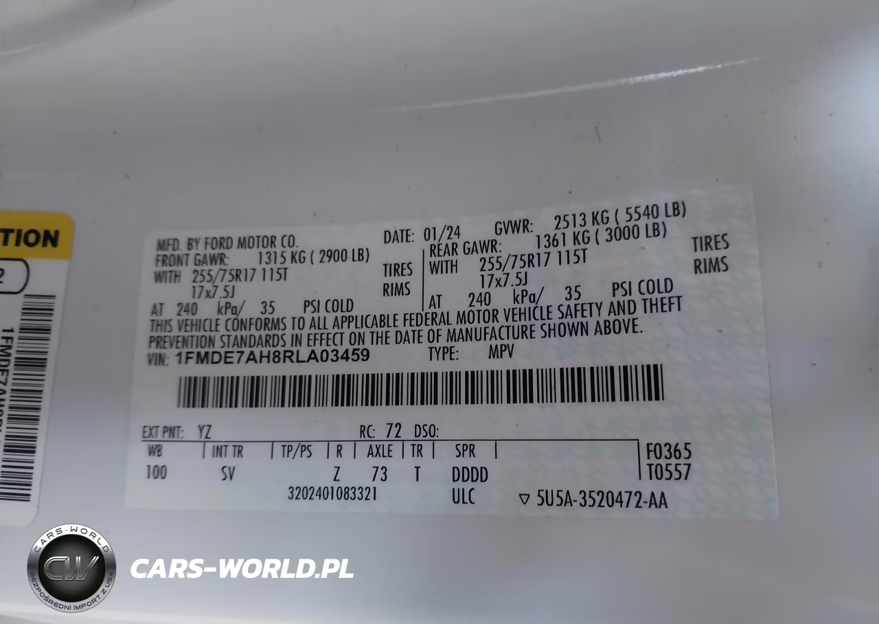 2024 Ford Bronco Big Bend VIN:1FMDE7AH8RLA03459 - 9