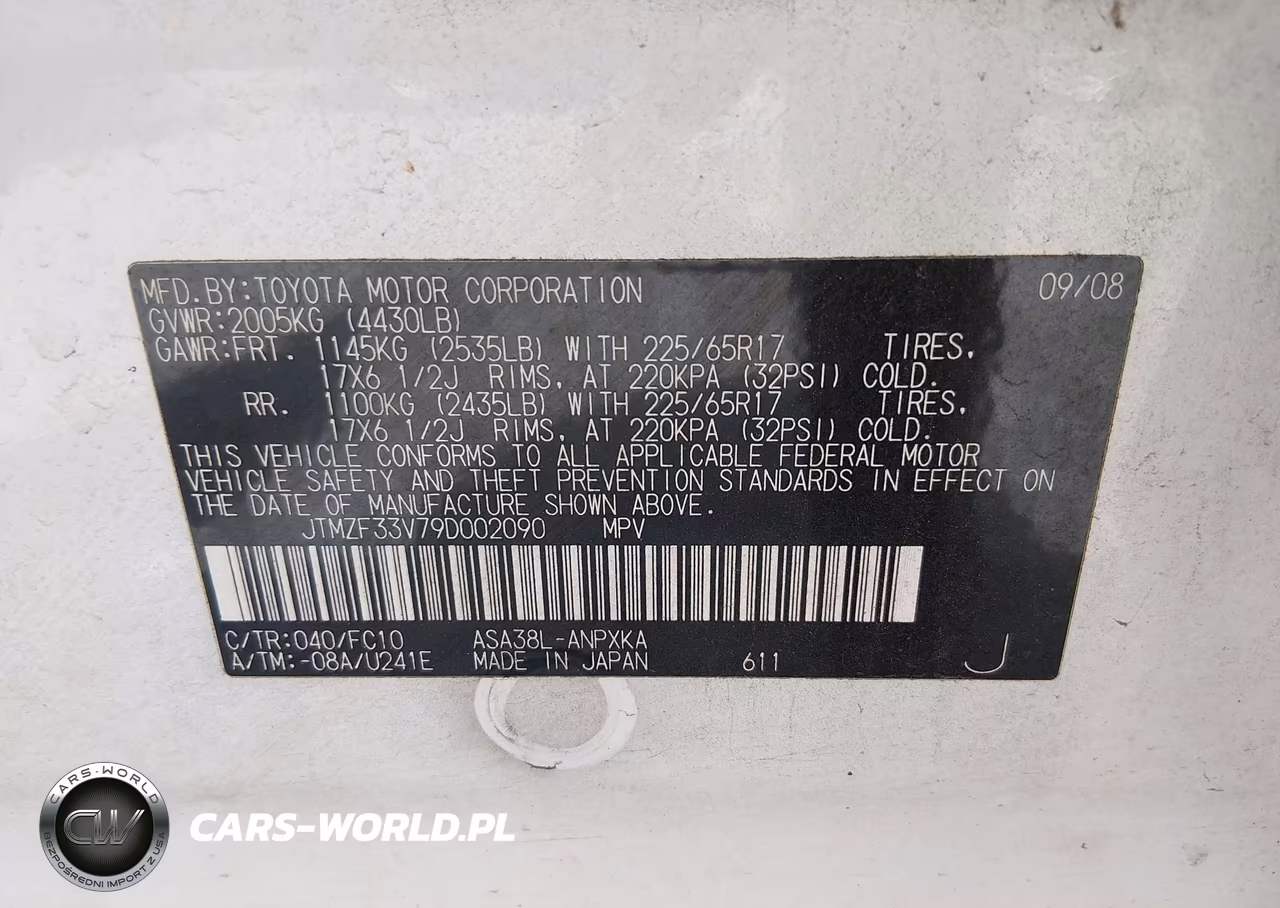 2009 Toyota Rav4 VIN:JTMZF33V79D002090 - 9