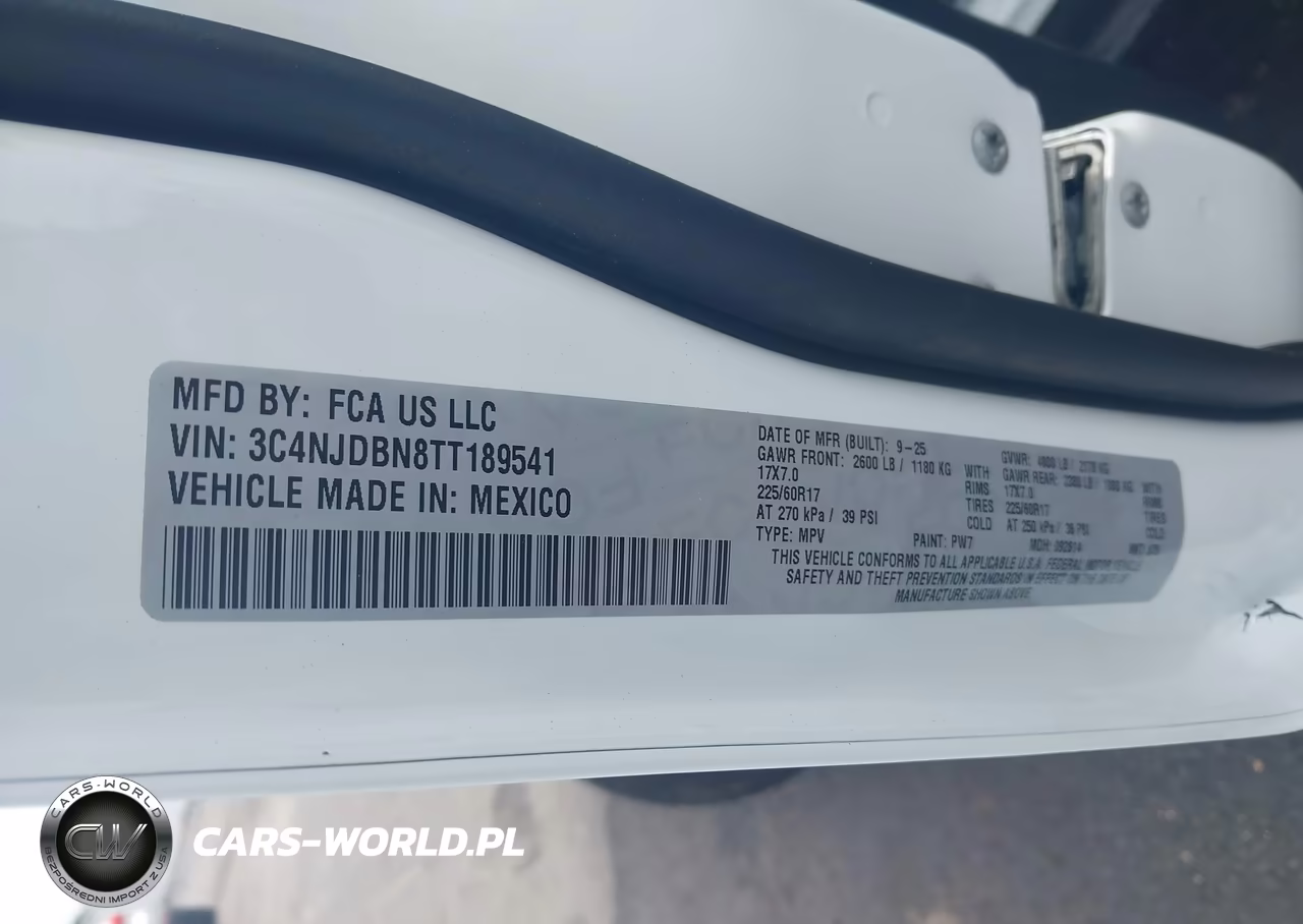2026 Jeep Compass Latitude VIN:3C4NJDBN8TT189541 - 9