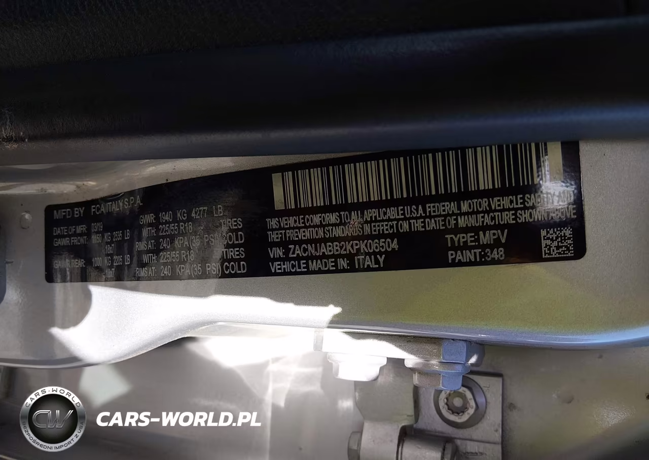 2019 Jeep Renegade Altitude Fwd VIN:ZACNJABB2KPK06504 - 9