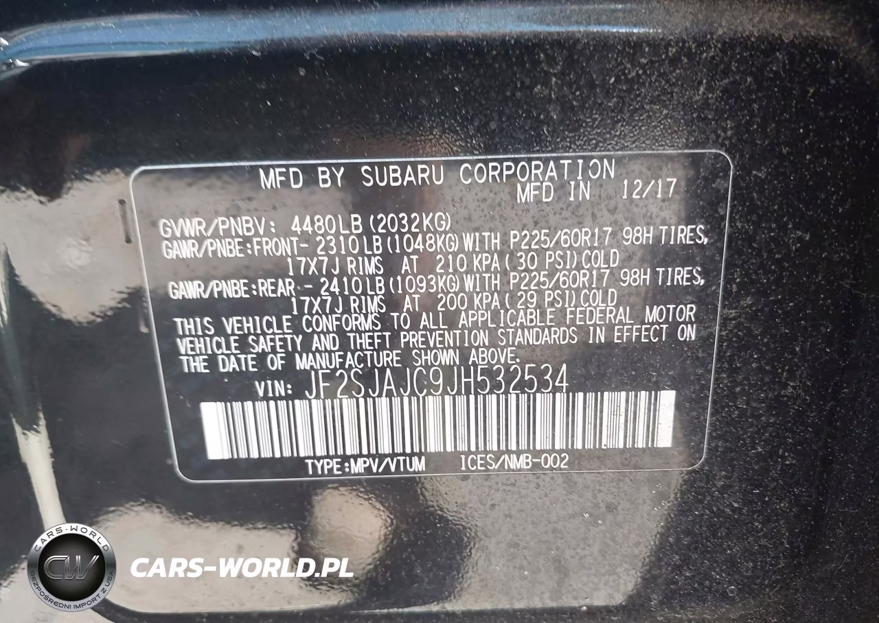 2018 Subaru Forester 2.5I Limited VIN:JF2SJAJC9JH532534 - 9