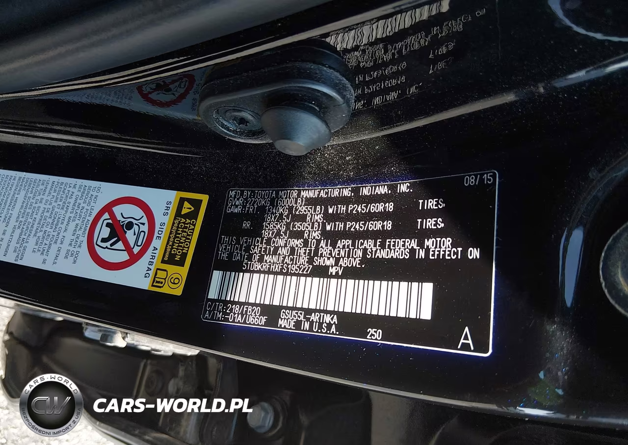 2015 Toyota Highlander Le V6 VIN:5TDBKRFHXFS195227 - 9