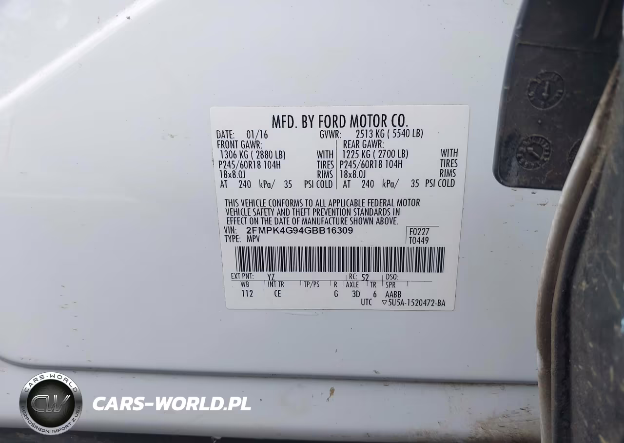 2016 Ford Edge Se VIN:2FMPK4G94GBB16309 - 9