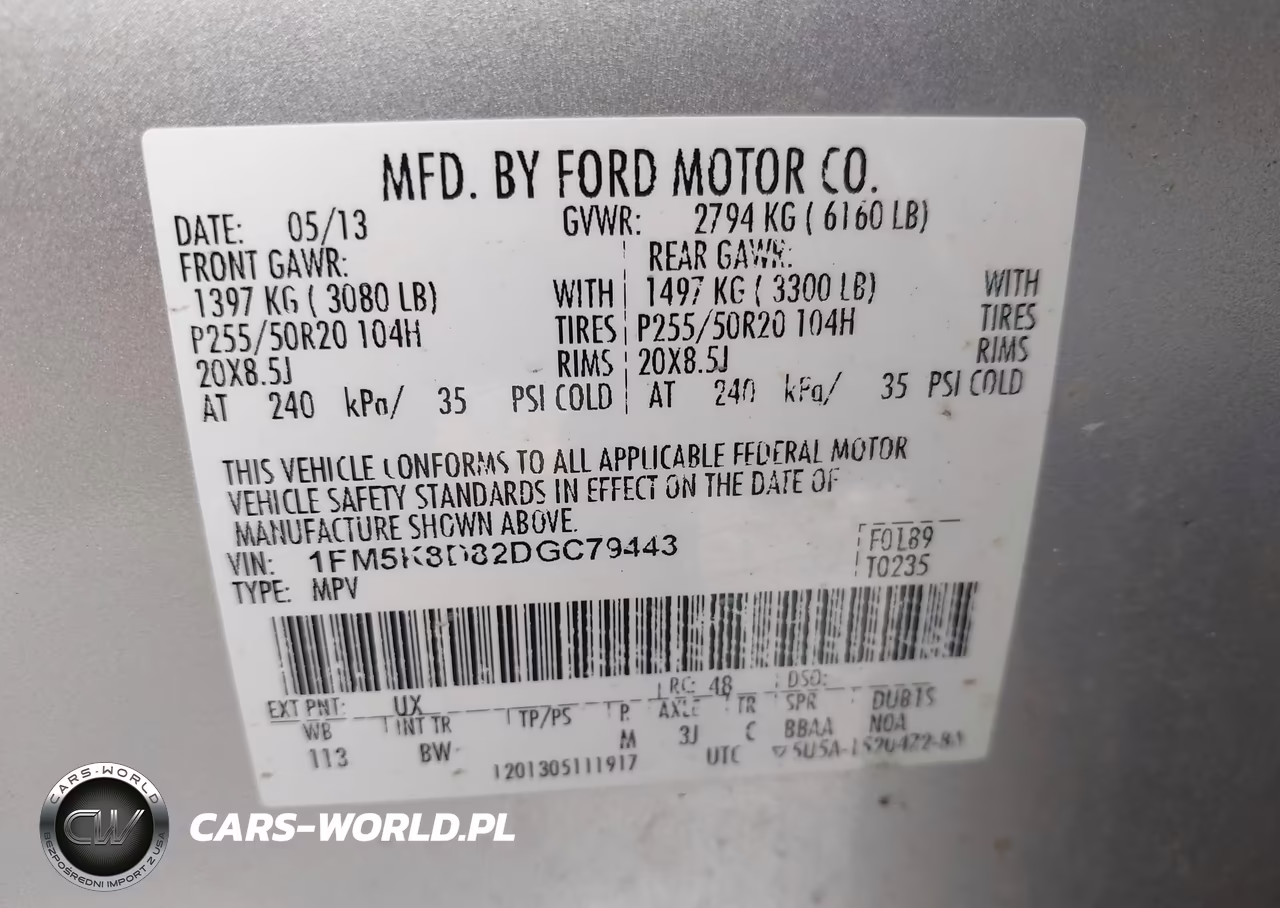 2013 Ford Explorer Xlt VIN:1FM5K8D82DGC79443 - 9