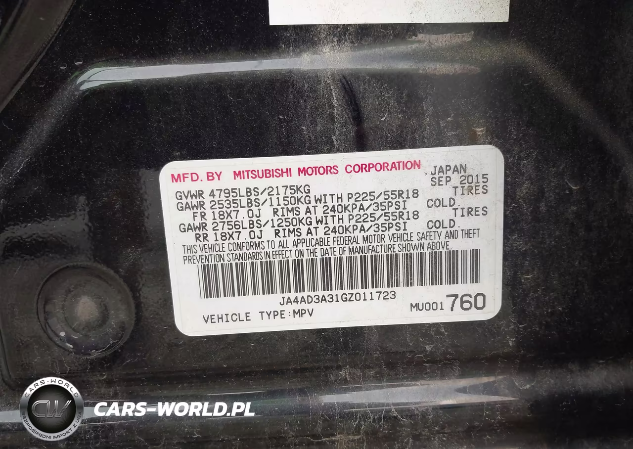2016 Mitsubishi Outlander Se-Sel VIN:JA4AD3A31GZ011723 - 9