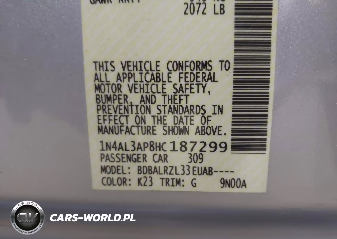 2017 Nissan Altima 2.5 Sl VIN:1N4AL3AP8HC187299 - 9