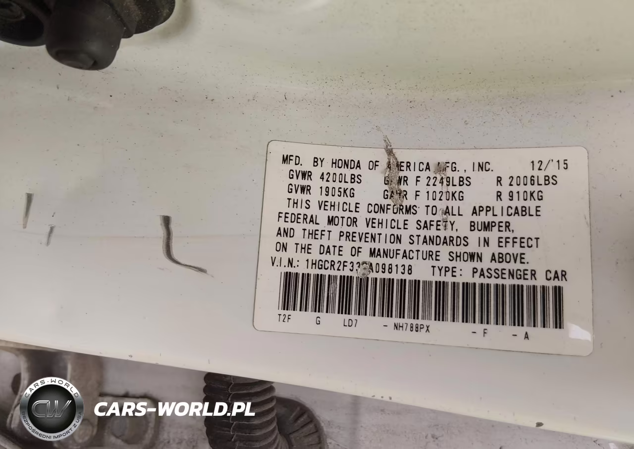 2016 Honda Accord Lx VIN:1HGCR2F33GA098138 - 9