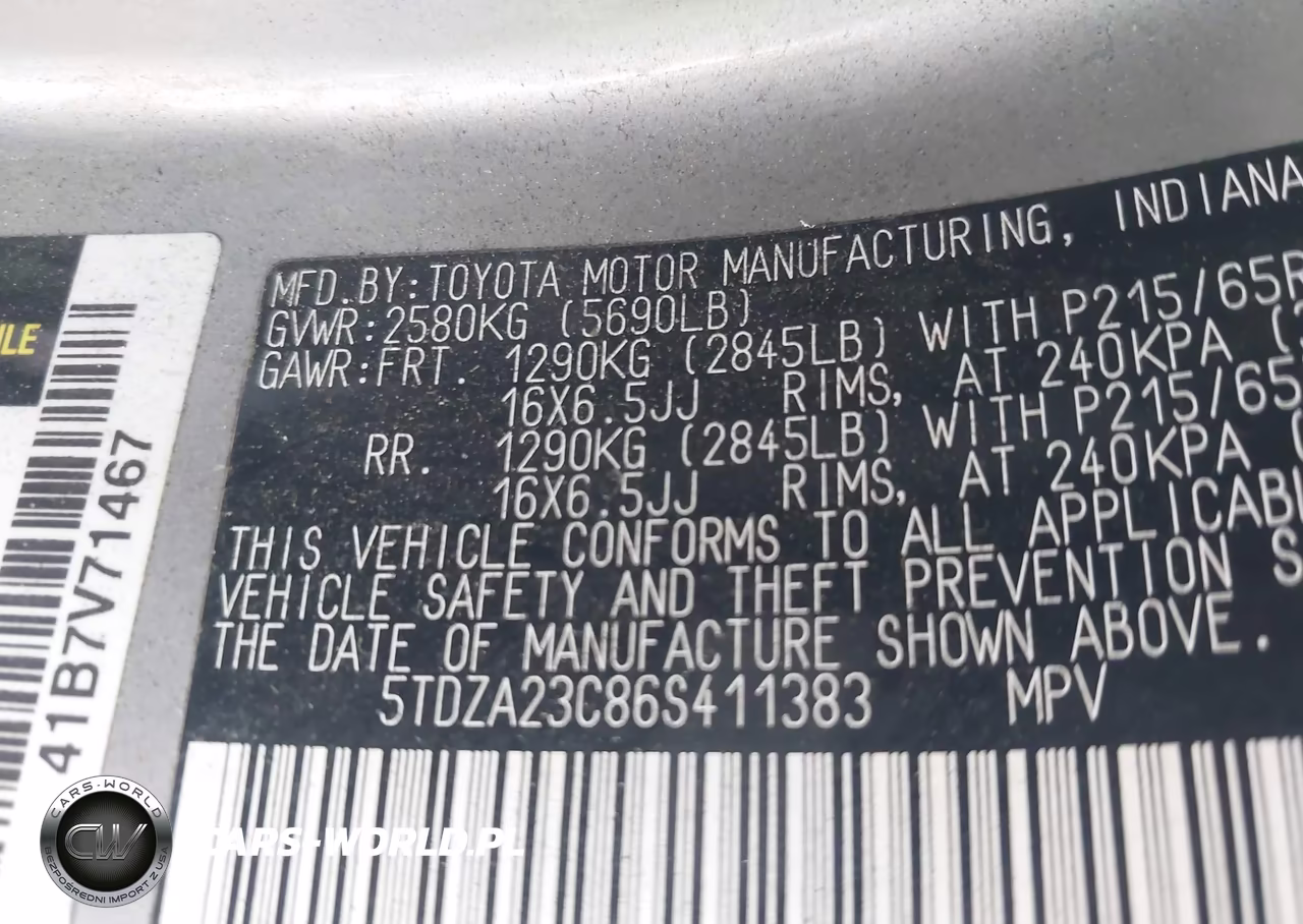 2006 Toyota Sienna Le VIN:5TDZA23C86S411383 - 9