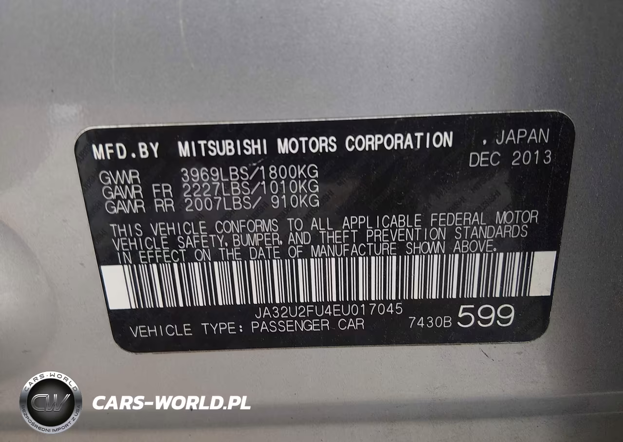2014 Mitsubishi Lancer Es VIN:JA32U2FU4EU017045 - 9
