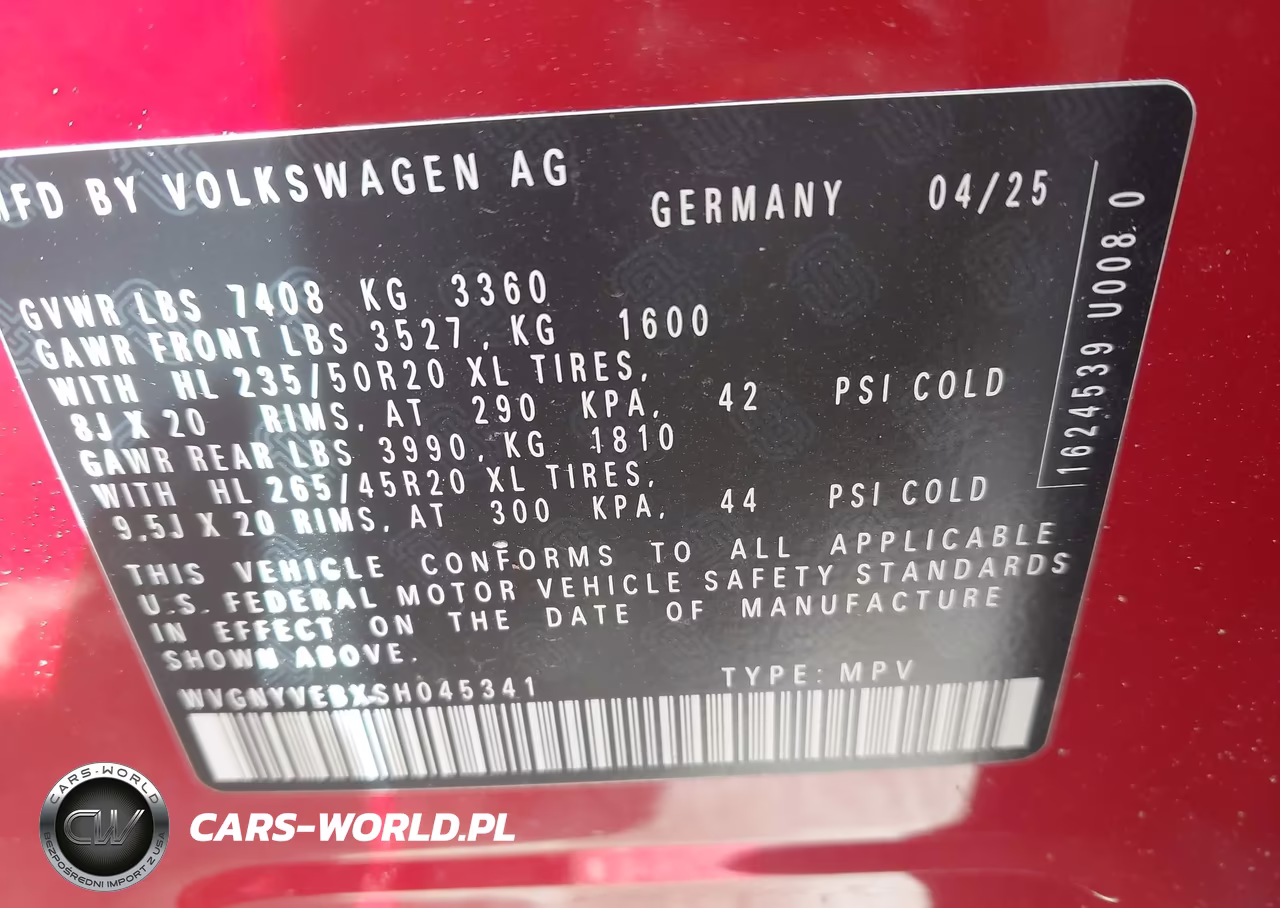 2025 Volkswagen Id. Buzz Pro S Plus With 4Motion VIN:WVGNYVEBXSH045341 - 9