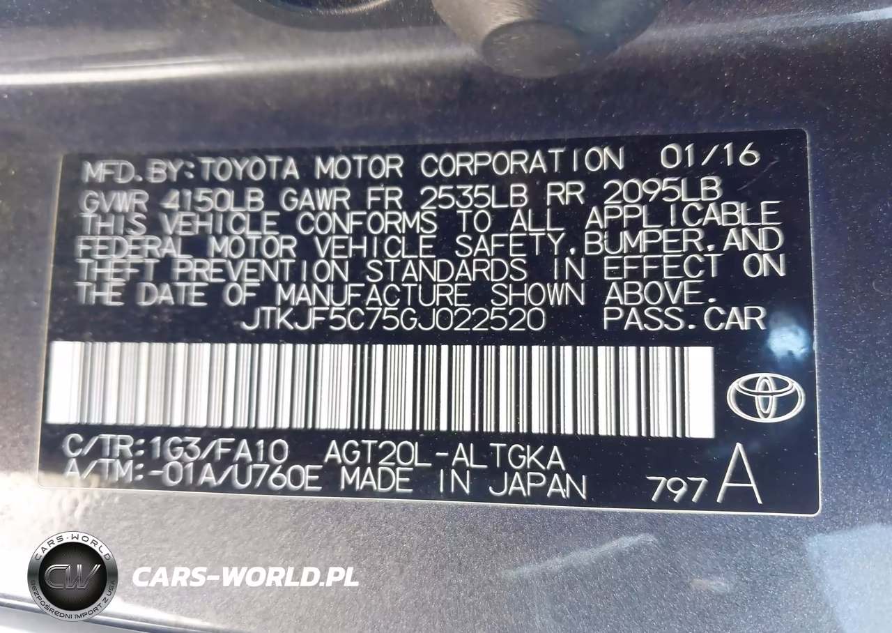 2016 Scion Tc VIN:JTKJF5C75GJ022520 - 9