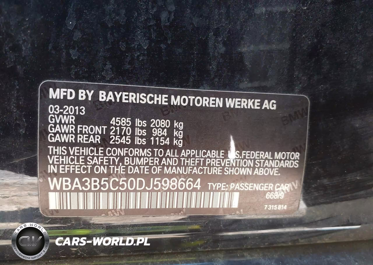 2013 BMW 328I xDrive VIN:WBA3B5C50DJ598664 - 9