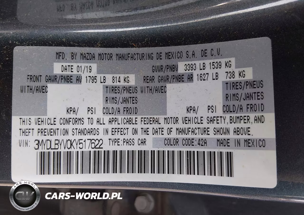 2019 Toyota Yaris Le VIN:3MYDLBYV0KY517622 - 9