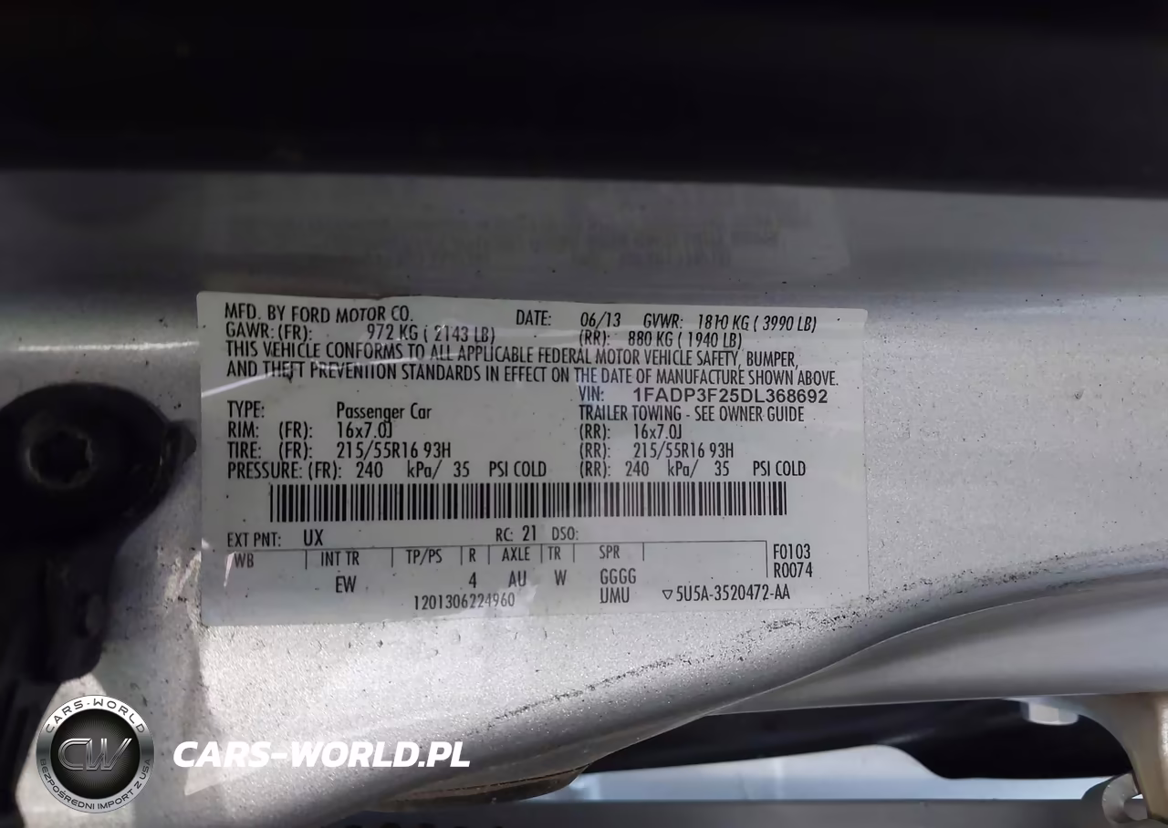 2013 Ford Focus Se VIN:1FADP3F25DL368692 - 9