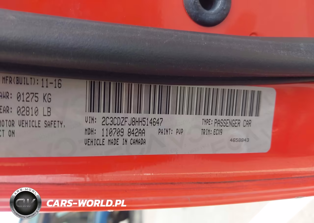 2017 Dodge Challenger 392 Hemi Scat Pack Shaker VIN:2C3CDZFJ8HH514647 - 9