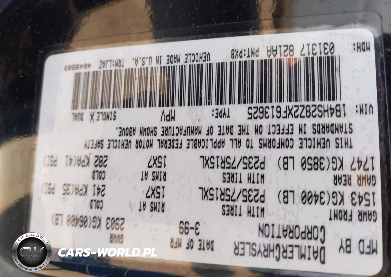 1999 Dodge Durango VIN:1B4HS28Z2XF613625 - 9