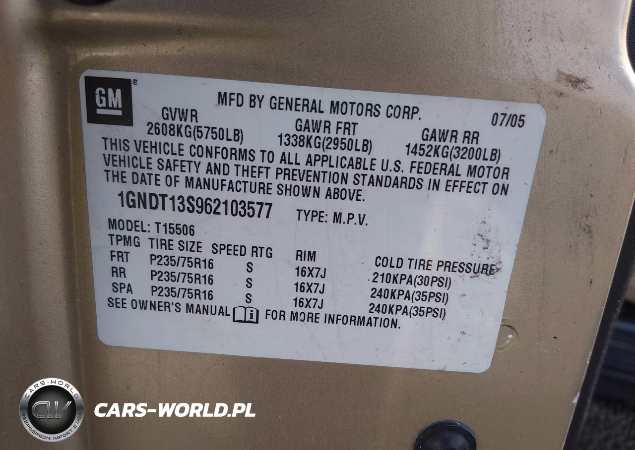 2006 Chevrolet Trailblazer Ls VIN:1GNDT13S962103577 - 9