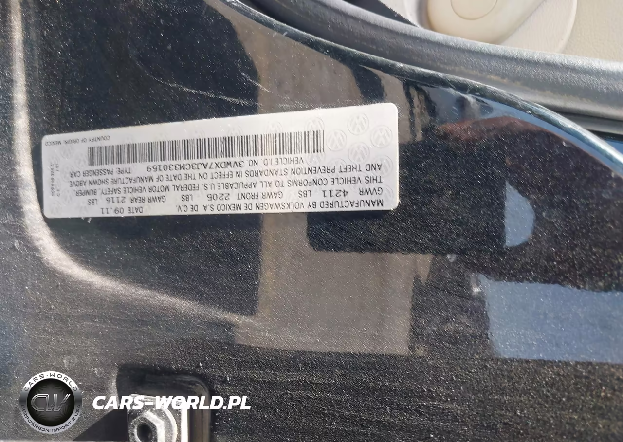 2012 Volkswagen Jetta 2.5L Se VIN:3VWDX7AJ3CM330159 - 9