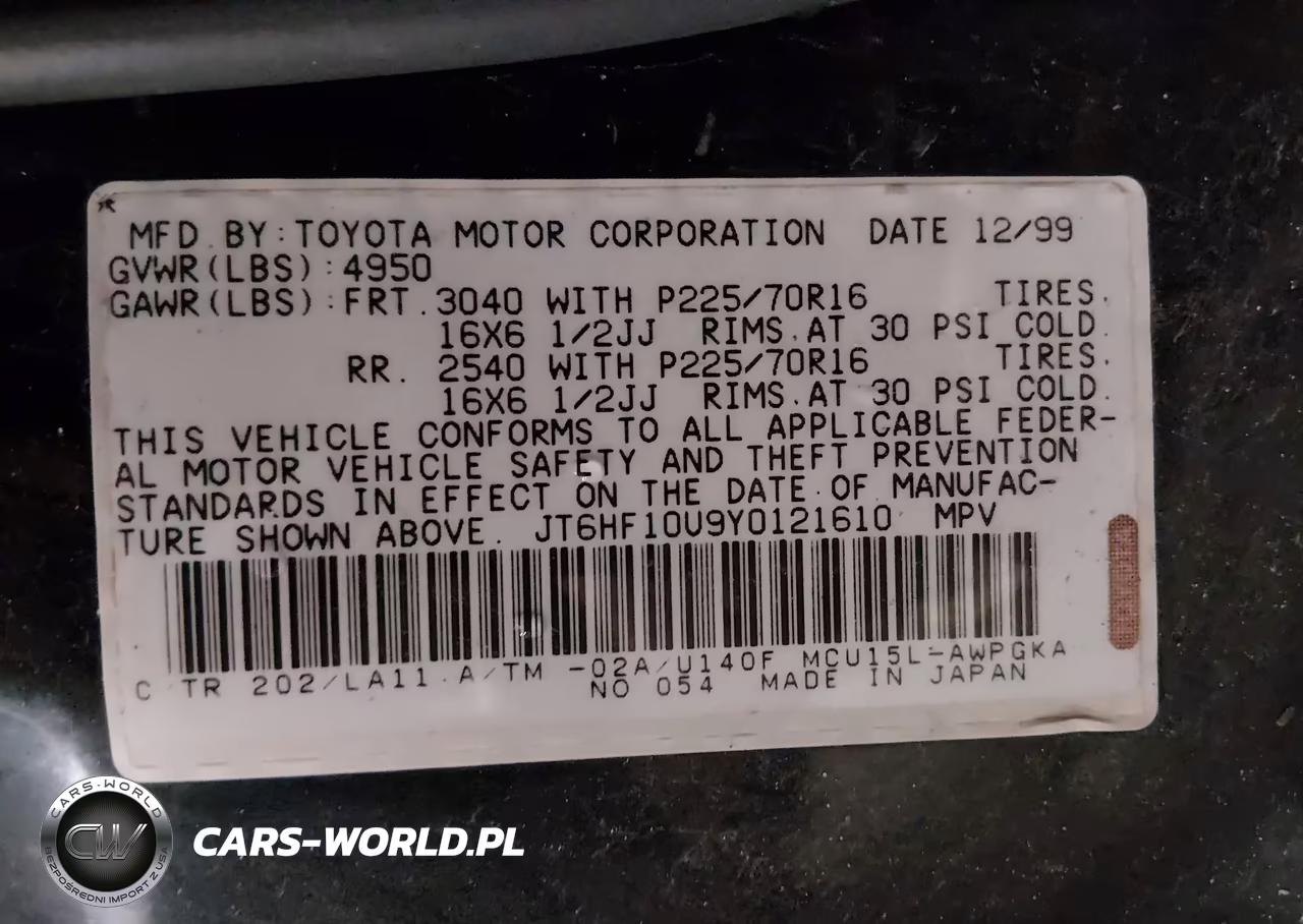 2000 Lexus Rx 300 VIN:JT6HF10U9Y0121610 - 9