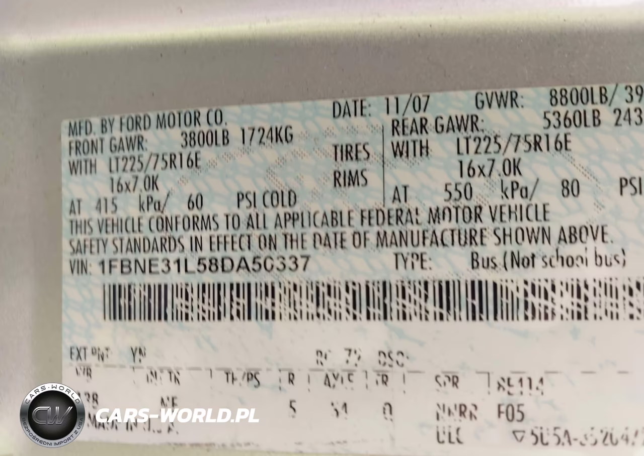 2008 Ford E-350 Super Duty Xl-Xlt VIN:1FBNE31L58DA50337 - 9
