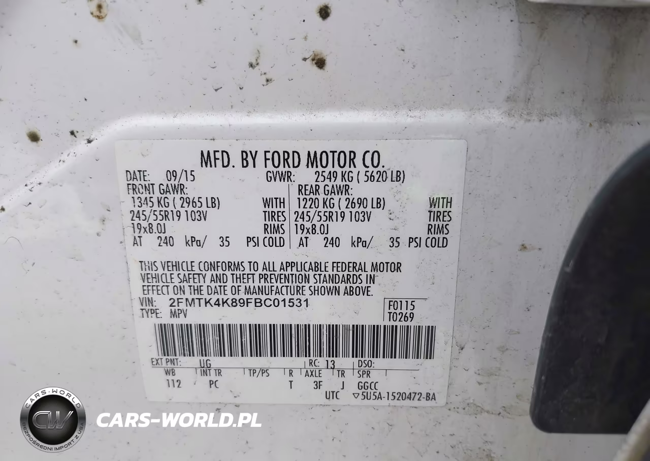 2015 Ford Edge Titanium VIN:2FMTK4K89FBC01531 - 9