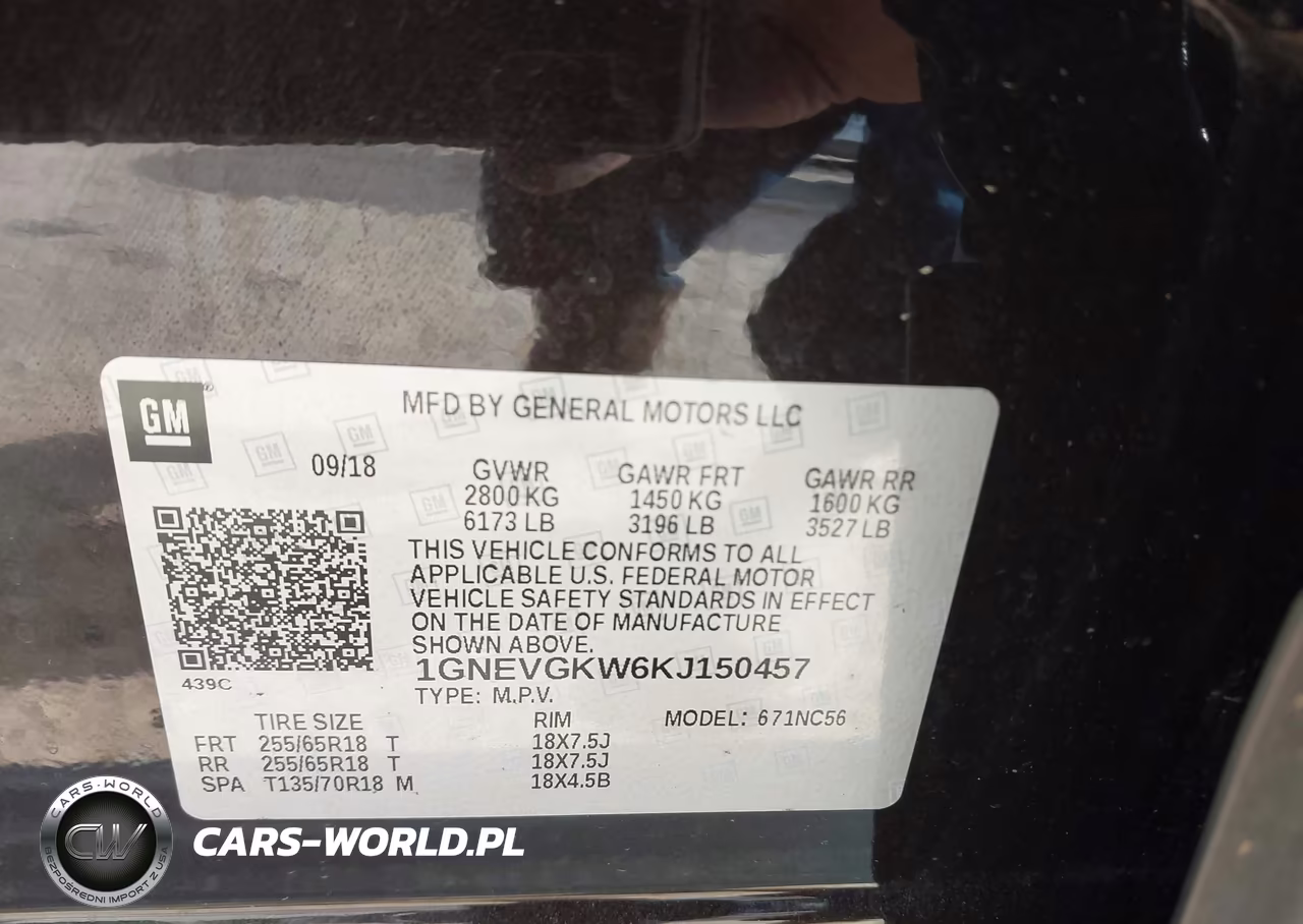 2019 Chevrolet Traverse 1Lt VIN:1GNEVGKW6KJ150457 - 9