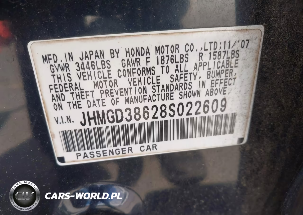 2008 Honda Fit Sport VIN:JHMGD38628S022609 - 9