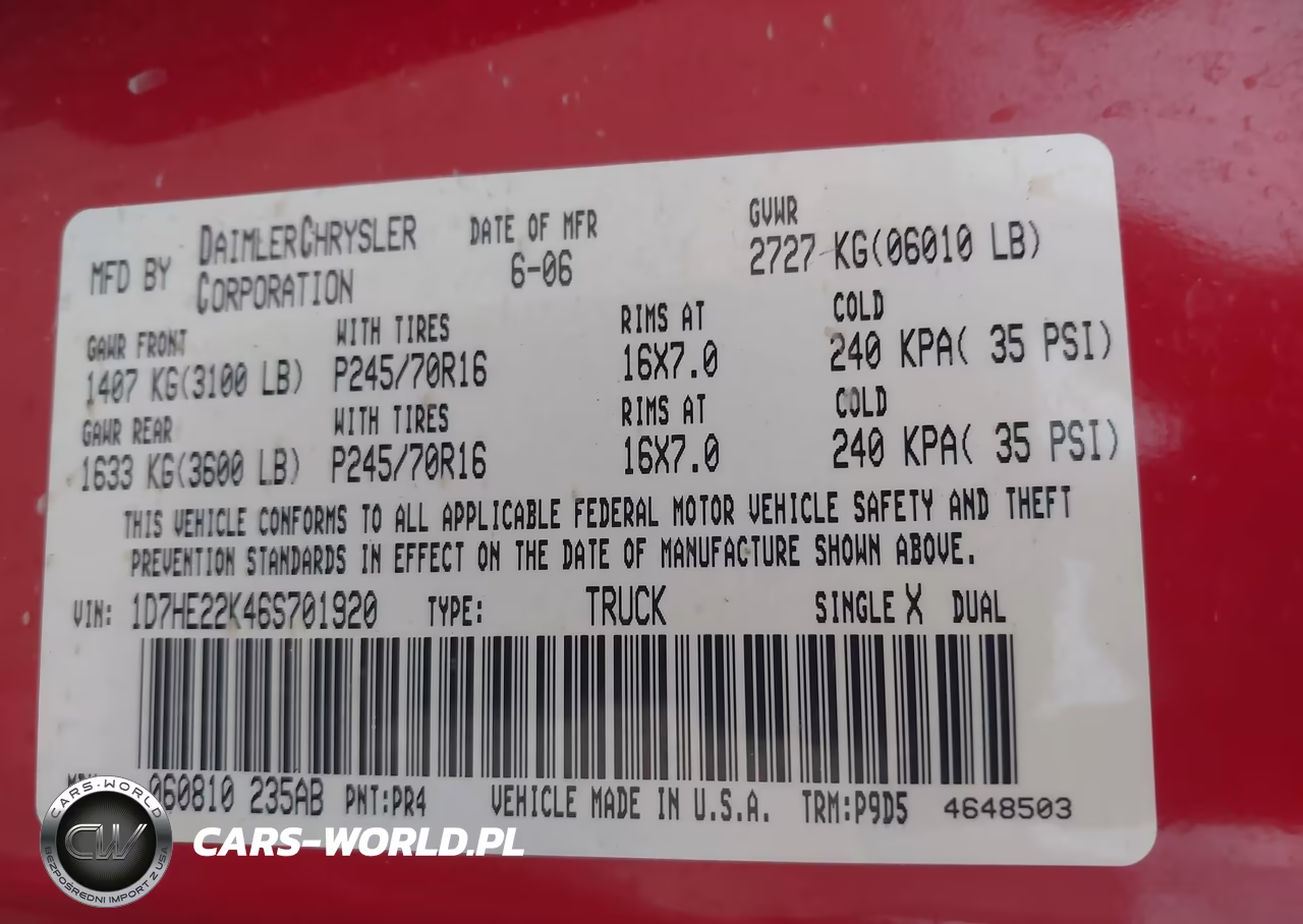 2006 Dodge Dakota St VIN:1D7HE22K46S701920 - 9