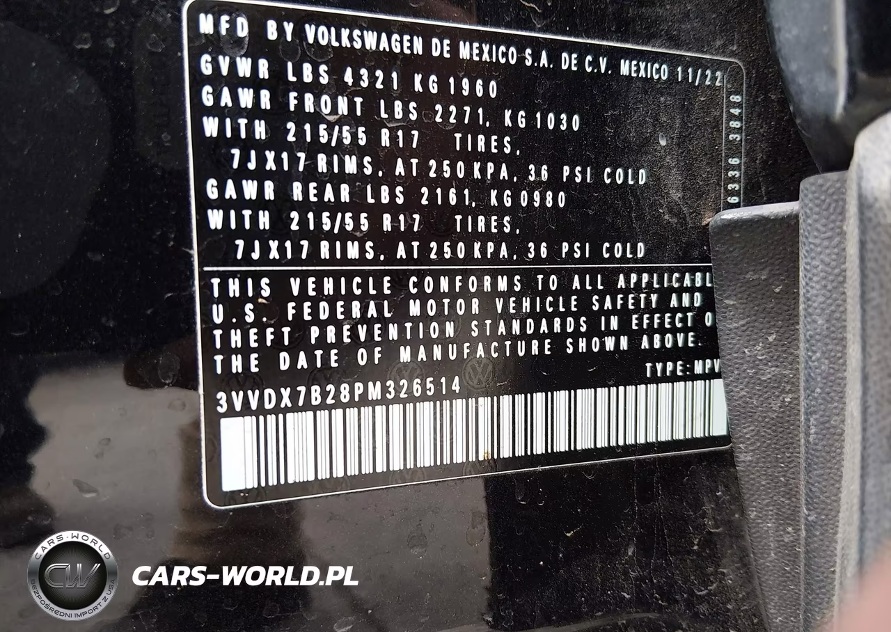 2023 Volkswagen Taos 1.5T S VIN:3VVDX7B28PM326514 - 9