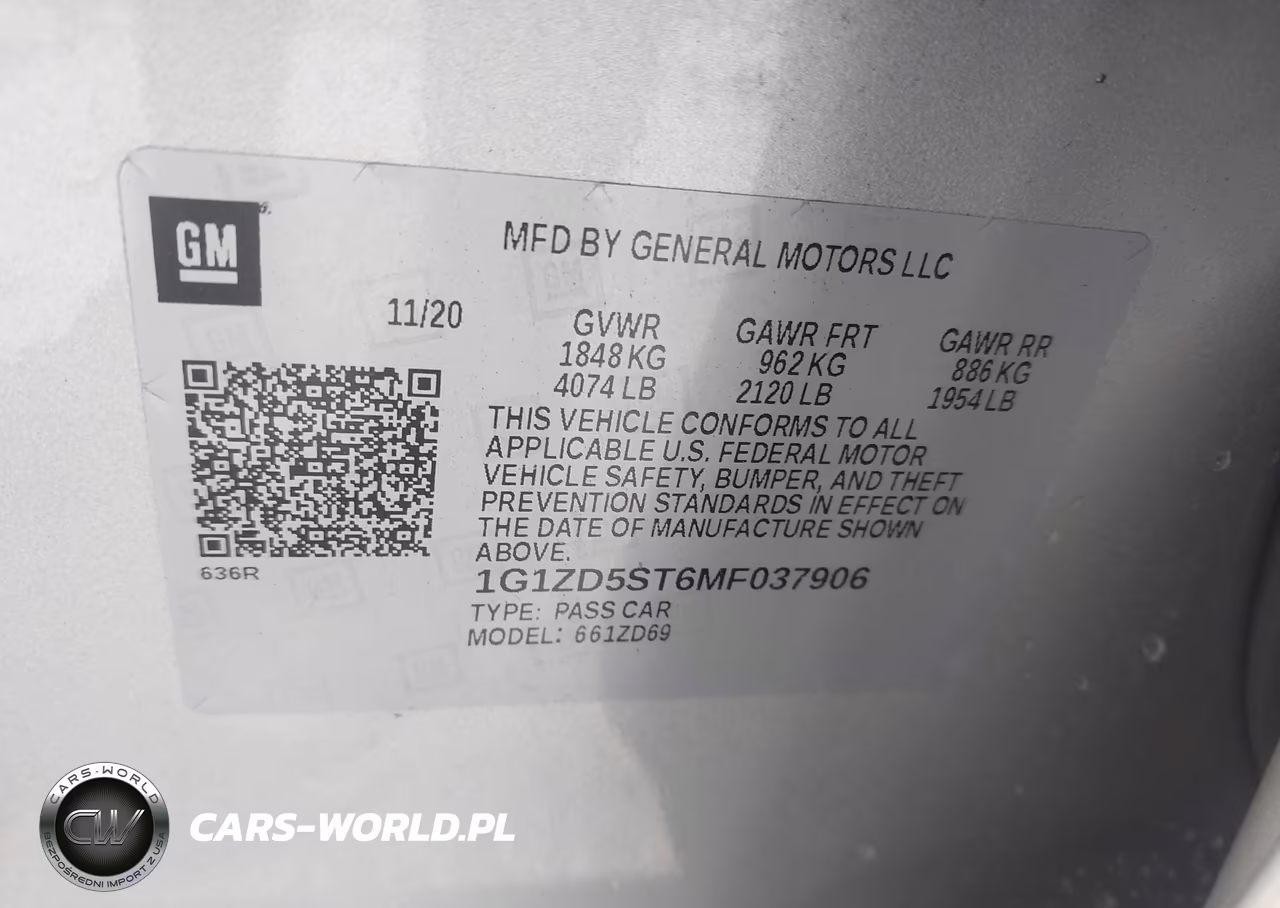 2021 Chevrolet Malibu Fwd Lt VIN:1G1ZD5ST6MF037906 - 9
