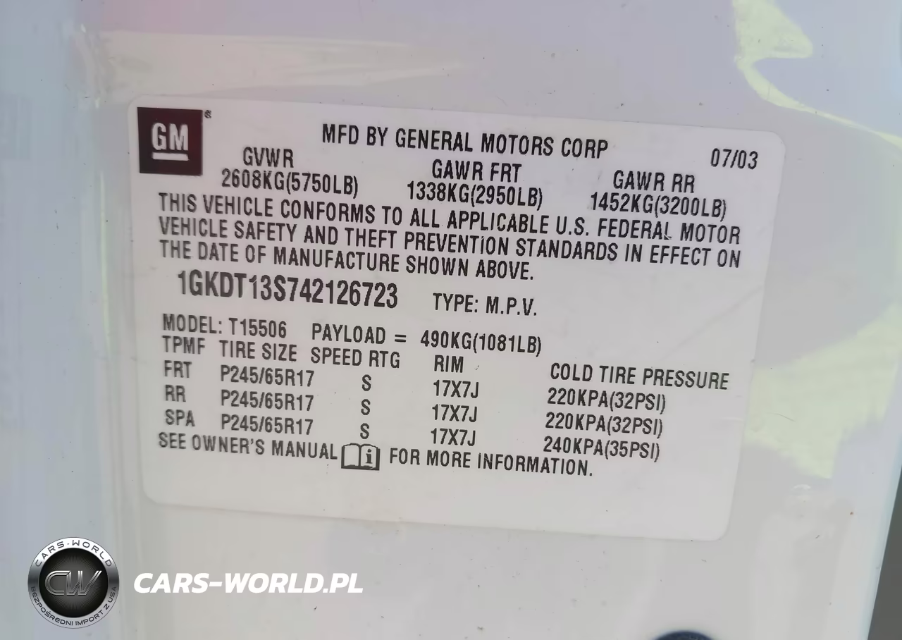 2004 GMC Envoy Sle VIN:1GKDT13S742126723 - 9